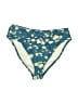 In mocean Floral Teal Blue Swimsuit Bottoms Size S - photo 1