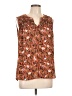 Daniel Rainn 100% Polyester Brown Orange Sleeveless Blouse Size L (estimated) - photo 1