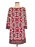 Laundry by Design Graphic Red Casual Dress Size 6 - photo 1