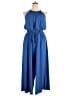 Halston Solid Blue Jumpsuit Size 16 - photo 1