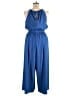Halston Solid Blue Jumpsuit Size 16 - photo 2