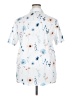 Unbranded 100% Polyester Floral White Short Sleeve Blouse Size XXL - photo 2
