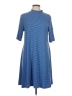 Apt. 9 Stripes Blue Casual Dress Size L - photo 1