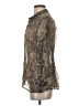 Nic + Zoe Metallic Silver Long Sleeve Blouse Size S - photo 5