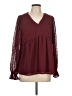 Assorted Brands 100% Polyester Burgundy Long Sleeve Blouse Size L - photo 1