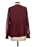 Assorted Brands 100% Polyester Burgundy Long Sleeve Blouse Size L - photo 2