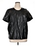 Alfani Metallic Black Short Sleeve Top Size 1X - photo 1