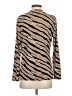 Adrienne Vittadini Animal Print Tan Long Sleeve Blouse Size S - photo 2
