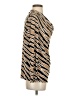 Adrienne Vittadini Animal Print Tan Long Sleeve Blouse Size S - photo 4