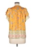 Current Air Yellow Short Sleeve Blouse Size M - photo 2