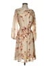 Kate and Lily 100% Polyester Floral Tan Cocktail Dress Size 4 (estimated) - photo 1
