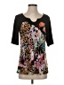 Simonton Says Animal Print Black 3/4 Sleeve T-Shirt Size XS - photo 1