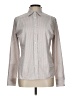 Blanche Houndstooth Silver Tan Long Sleeve Blouse Size L (estimated) - photo 1