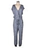 wren 100% Rayon Tweed Blue Jumpsuit Size S - photo 1