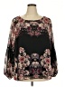 Boutique + Black Long Sleeve Blouse Size 2X - photo 1