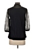 Susan Graver 100% Polyester Black 3/4 Sleeve Blouse Size XXS - photo 2