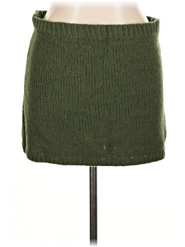 Flat White Wool Skirt