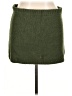 Flat White Solid Green Wool Skirt Size XL - photo 1