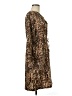 Merona 100% Polyester Animal Print Brown Casual Dress Size M - photo 4