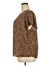 CeCe 100% Polyester Animal Print Brown Short Sleeve Blouse Size XXL - photo 5