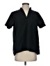 Athleta 100% Polyester Black Short Sleeve Blouse Size XS - photo 1