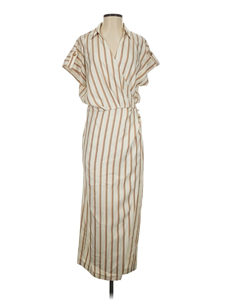 Pre-owned Zara Casual Dress In Tan