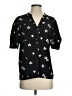 Gibson Look 100% Polyester Stars Black Short Sleeve Blouse Size S - photo 1