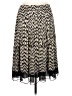 Anne Klein 100% Silk Chevron-herringbone Black Silk Skirt Size 8 - photo 1