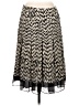 Anne Klein 100% Silk Chevron-herringbone Black Silk Skirt Size 8 - photo 2