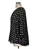 Bird 100% Polyester Hearts Black 3/4 Sleeve Blouse Size 1X - photo 5