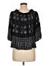 Lily White 100% Rayon Black 3/4 Sleeve Blouse Size M - photo 2