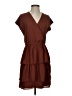 Point Sur 100% Polyester Solid Brown Casual Dress Size 4 - photo 1