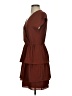 Point Sur 100% Polyester Solid Brown Casual Dress Size 4 - photo 5