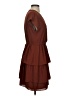 Point Sur 100% Polyester Solid Brown Casual Dress Size 4 - photo 4
