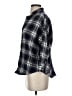 A Shirt Thing Plaid Black 3/4 Sleeve Button-Down Shirt Size S - photo 5