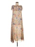 MNG 100% Polyester Floral Tan Casual Dress Size 6 - photo 1