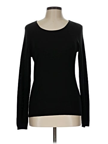 Black Saks Fifth Avenue Long Sleeve Top (view 1)