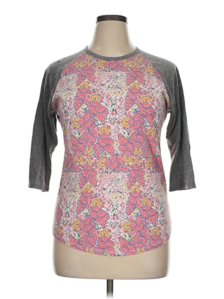 Pre-owned Lularoe 3/4 Sleeve T-shirt In Pink