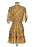 Lush 100% Polyester Print Yellow Casual Dress Size S - photo 2