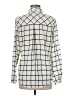 Lumiere 100% Polyester Checkered-gingham Ivory Long Sleeve Blouse Size M - photo 2