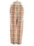 Gap 100% Cotton Plaid Orange Casual Pants Size 2 - photo 1