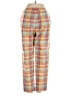 Gap 100% Cotton Plaid Orange Casual Pants Size 2 - photo 2