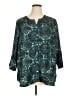 Catherines 100% Polyester Teal 3/4 Sleeve Blouse Size 1X - photo 1