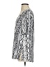 Longyuan Silver Short Sleeve Blouse Size S - photo 5