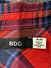BDG 100% Cotton Plaid Red Long Sleeve Button-Down Shirt Size M - photo 7