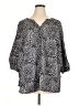 Catherines 100% Polyester Animal Print Gray 3/4 Sleeve Blouse Size 1X - photo 1