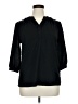 Unbranded 100% Polyester Black 3/4 Sleeve Blouse Size XL (estimated) - photo 1
