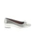 Talbots 100% Leather Metallic Silver Gold Heels Size 9 1/2 - photo 1