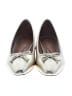 Talbots 100% Leather Metallic Silver Gold Heels Size 9 1/2 - photo 2