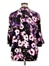 Beverly Drive 100% Polyester Floral Purple 3/4 Sleeve Blouse Size 1X - photo 2
